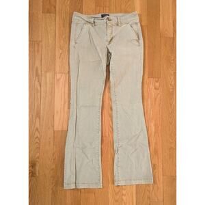 American Eagle Outfitters y2k Kick Boot Stretch Khaki Tan Pants Women Size 4